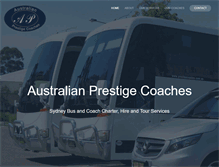 Tablet Screenshot of prestigecoaches.com.au
